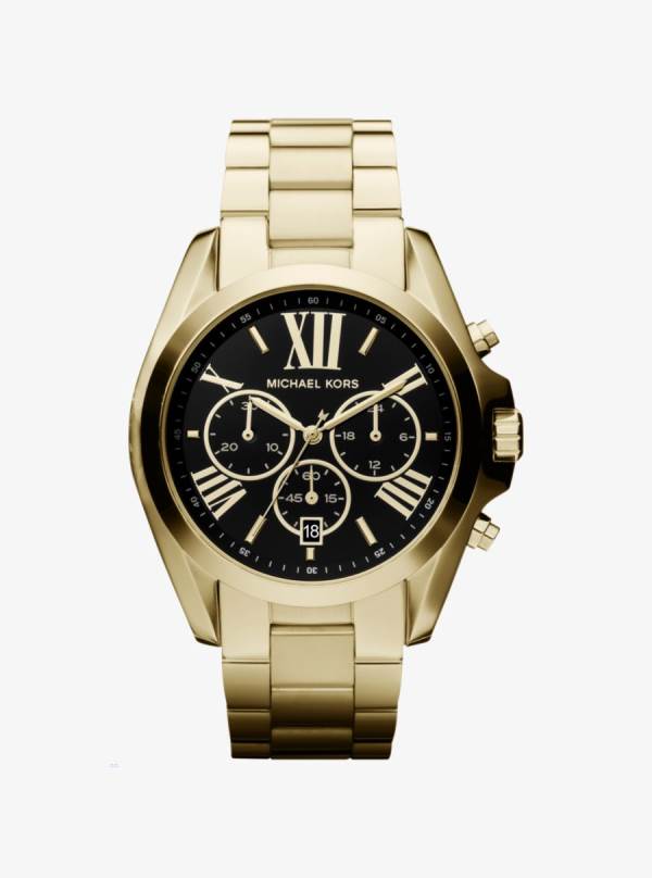 Panske Gold-tone Hodinky Michael Kors Oversized Bradshaw Zlate - Hodinky Michael Kors Slevy | QYMSC-3962